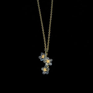 Forget Me Not 16" Adj. Triple Flower Pendant