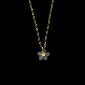 Forget Me Not 16" Adj. Single Flower Pendant