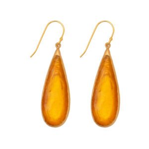 Tear Drop Bubbles Long Wire Earrings