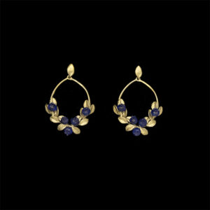 Petite Blueberry OvaPost Earrings