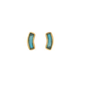 Arc Post Earrings - Teal