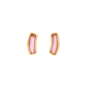Arc Post Earrings - Pink