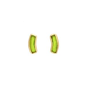 Arc Post Earrings - Green