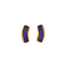 Arc Post Earrings - Colbalt