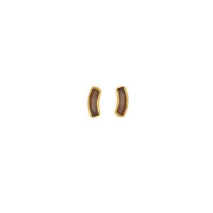 Arc Post Earrings - Dark Purple