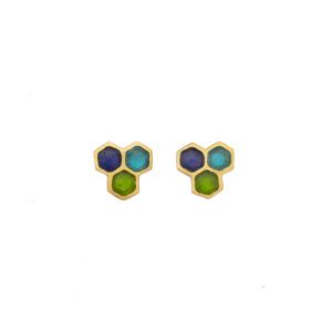 Honeycomb Post Earrings