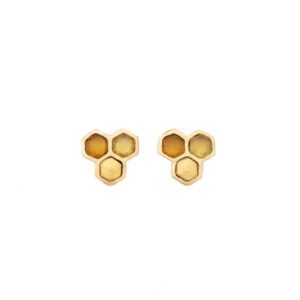 Honeycomb Post Earrings