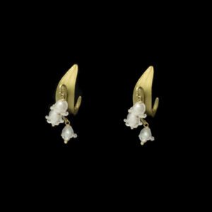 Lily of the Valley Hoop Post Earrings