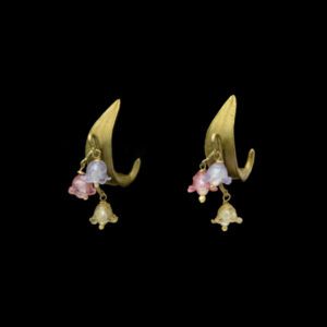 Lily of the Valley Hoop Post Earrings