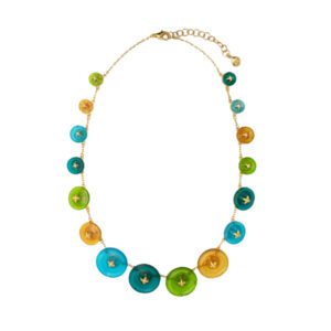 Button 16" Adj. Statement Necklace - All Colors