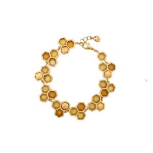 Honeycomb Bracelet - Amber, Yellow