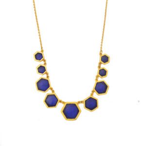 Honecomb 16" Adj. Solid Necklace - Colbalt