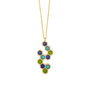 Honeycomb 16" Adj. LongPd-Colbalt,Green,Turquoise