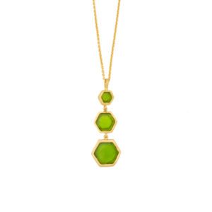 Honeycomb 16' Adj. Solid Pendant - Green