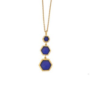 Honeycomb 16" Adj.  Solid Pendant - Colbalt