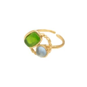 Neo-Barogue 2-Stone Adjustable Ring