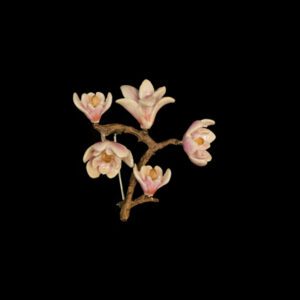 Pink Magnolia Large Brooch