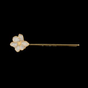 Plique-á-jour Blossom Single Flower Bobby Pin